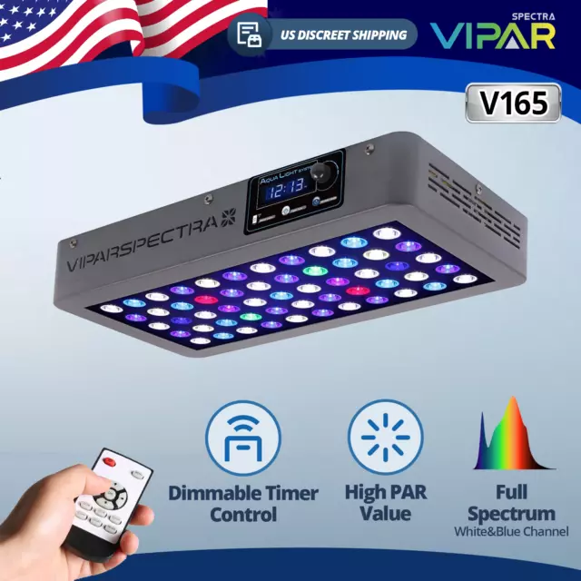 VIPARSPECTRA 1PC/2PCS 165W Saltwater Reef Aquarium LED Lights Coral Fish Tank