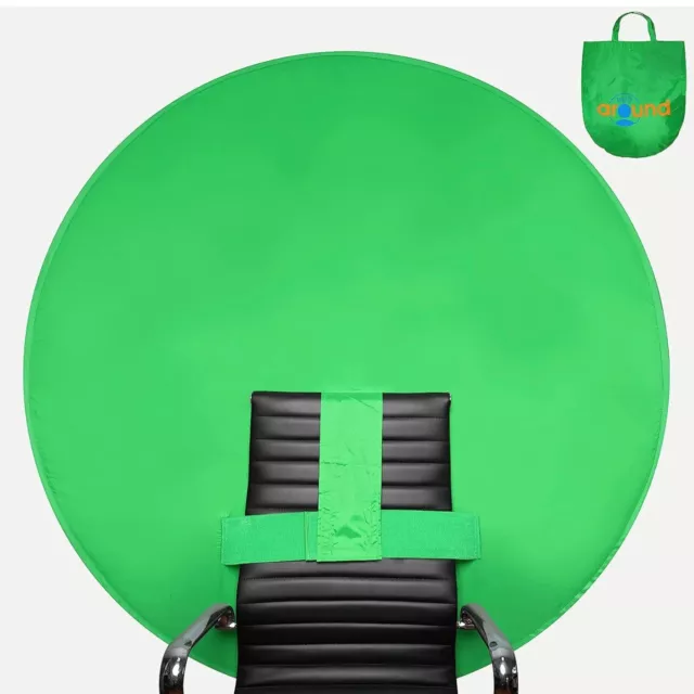 Web Around 56" Circular Portable Green Screen Backdrop Chair Photo The Big Shot