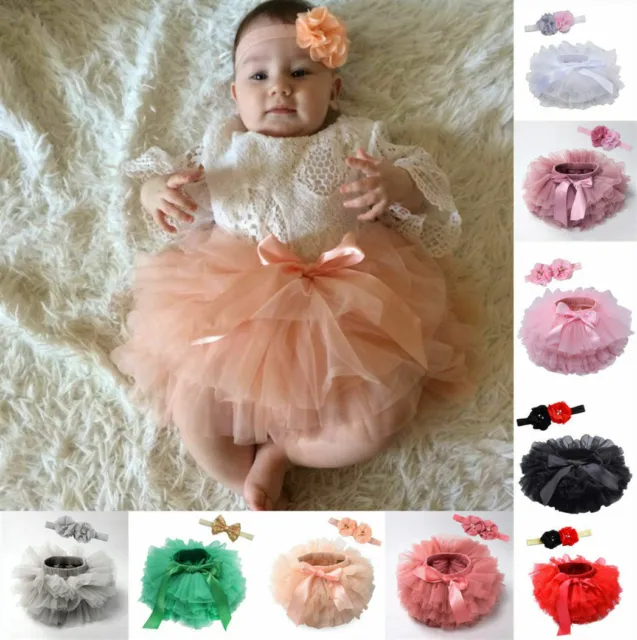 Baby Fotoshooting Fotografie Set Tütü + Stirnband Kostüm Tüll Tutu Prop Kleid