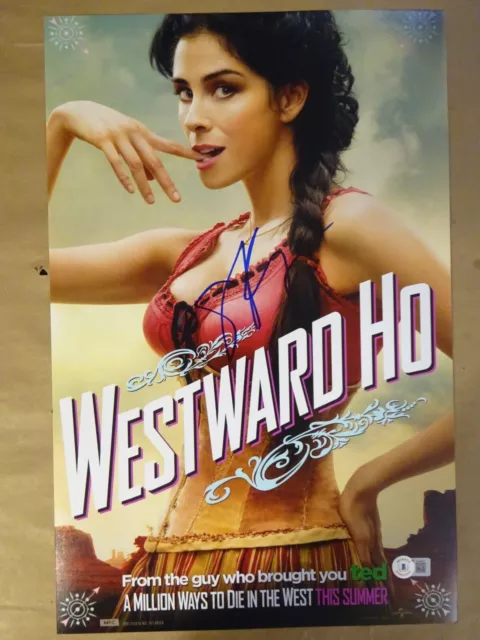 Signed Sarah Silverman - A Million Ways To Die In The West 11"x17" Photo BAS COA