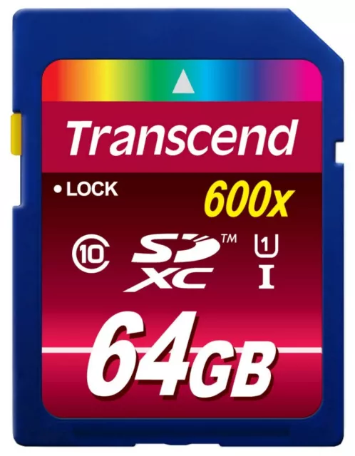 Transcend Memory Card SD XC 64GB UHS-I 600x Classe 10 TS64GSDXC10U1 Ultimate