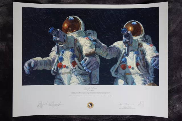 NASA APOLLO ASTRONAUT ALAN BEAN KUNSTDRUCK `Heavenly Reflections`, SIGNIERT