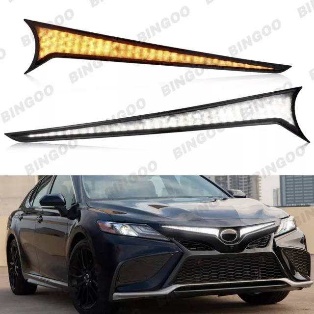 For Toyota Camry SE XSE 2018-2023 LED Front Grille Lights DRL Turn Signal Light