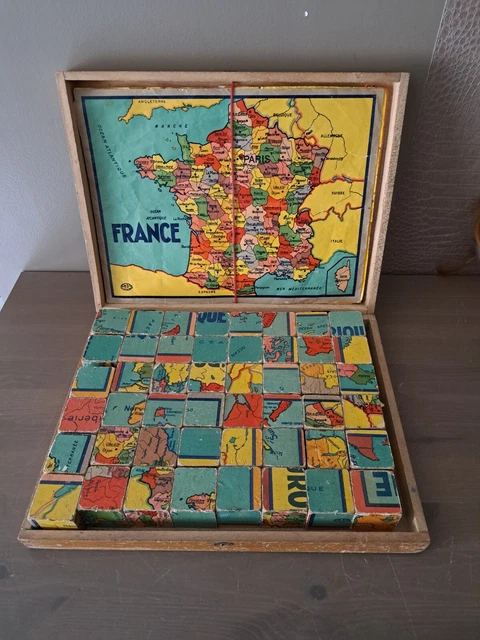 Ancien jeu de cubes Les chutes et maladresses Atlas Paris 15