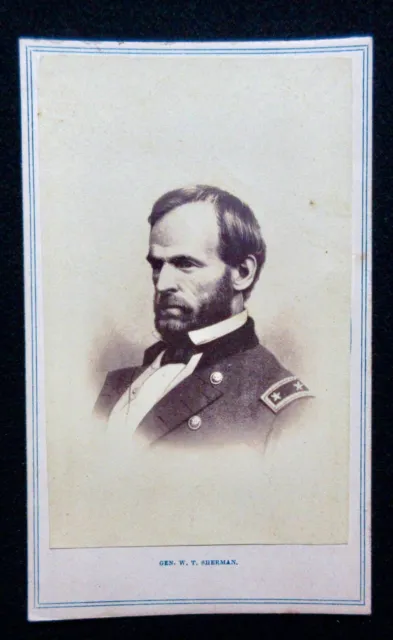 CDV- Enhanced Image of Gen. William T. Sherman.