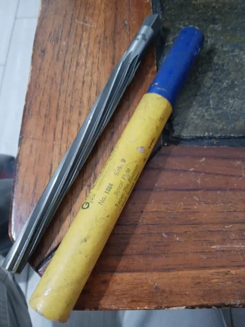 Vintage Nos Morse Cutting Tools No 1684  #9 Spiral Flute Taper Pin Reamer Usa