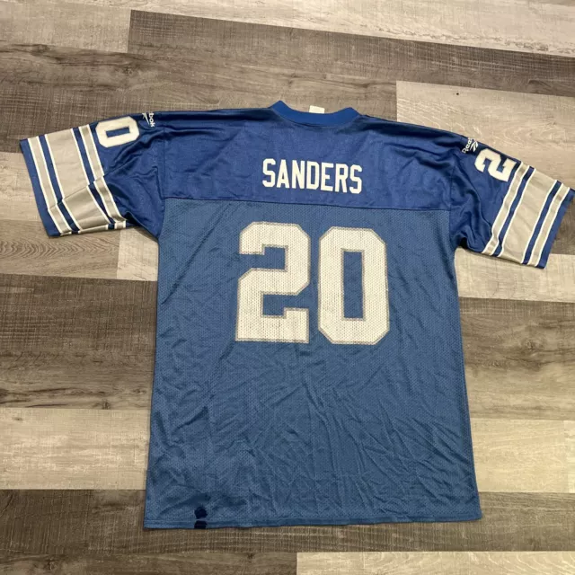 4XL Vtg Stitched Reebok DRE BLY #32 Detroit Lions Jersey Mens XXXXL Blue