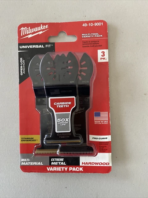 Milwaukee 49109001 locomotora abierta todo uso hoja multi0 herramientas paquete de variedades cuchillas...