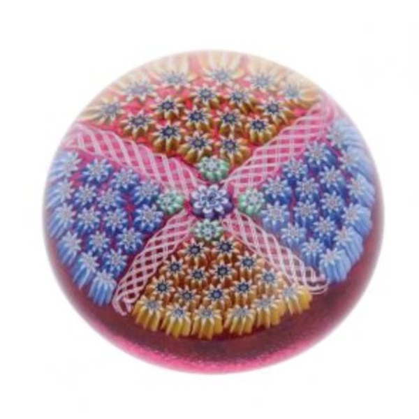 Ruby Paperweight MILLEFIORI PAPERWEIGHT - Ruby Cross by Caithness Glass - Brand New £70. ...