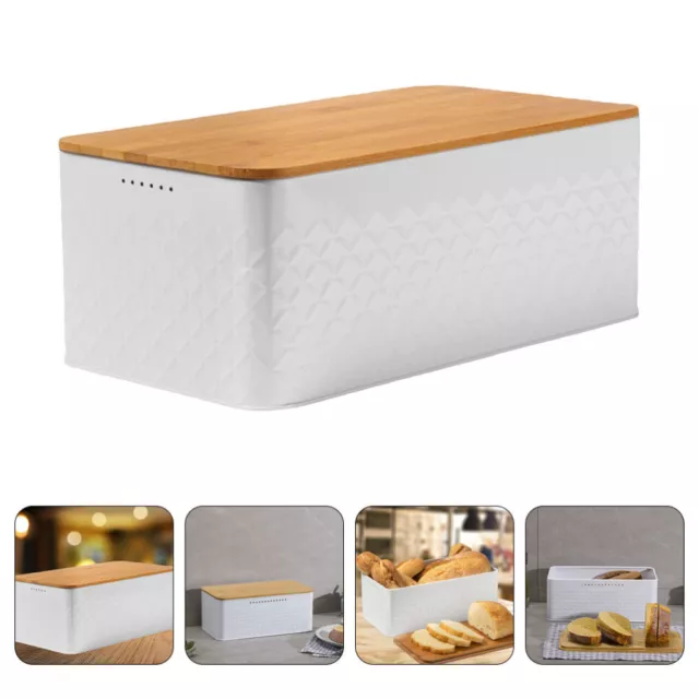 Caja de pan organizador de almacenamiento de pan compartimento para cubiertos de utensilios
