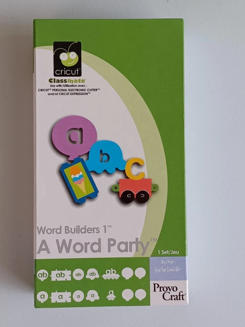 Cartucho Cricut Classmate Provo Craft A WORD PARTY 29-0401 usado completo