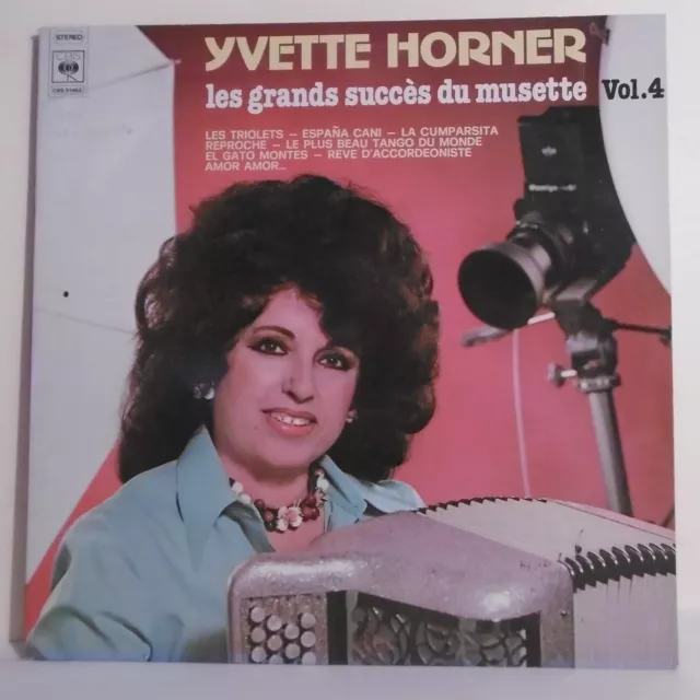 2 X 33 RPM Yvette Horner Disco LP 12" Los Grands Succes Musette Vol 4 - CBS