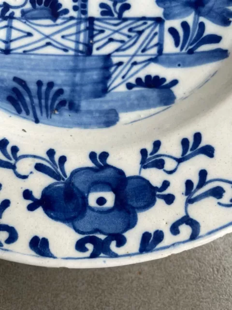 Assiette En   Faience De Delft 18 Eme Siecle 2