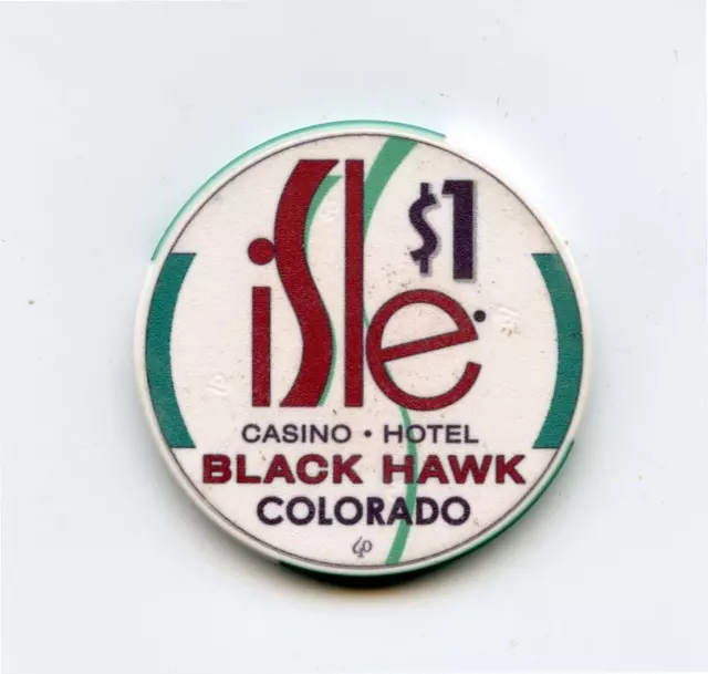 1.00 Chip from the Isle casino Black Hawk Colorado Game On