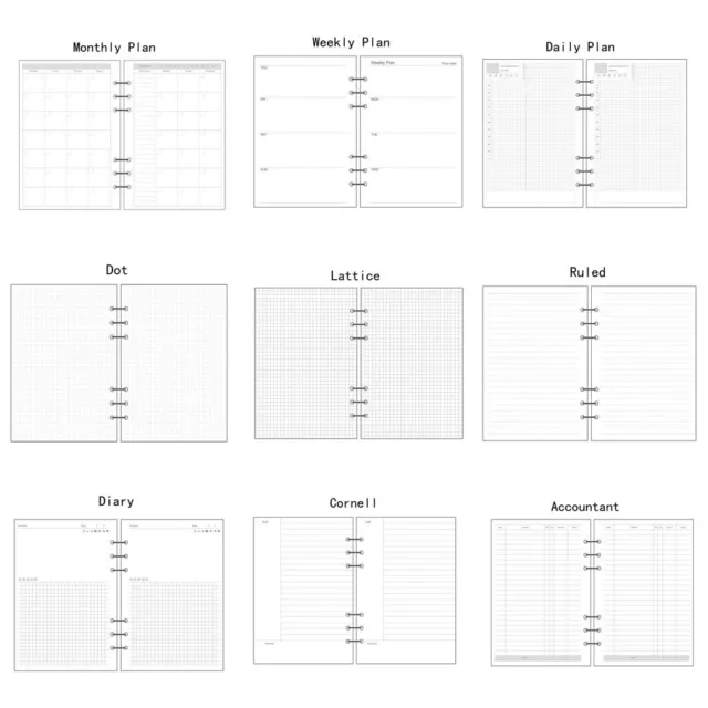 A5/A6/A7 DIY To Do Planner Accounting Diary Insert Refill Organiser stationery 2