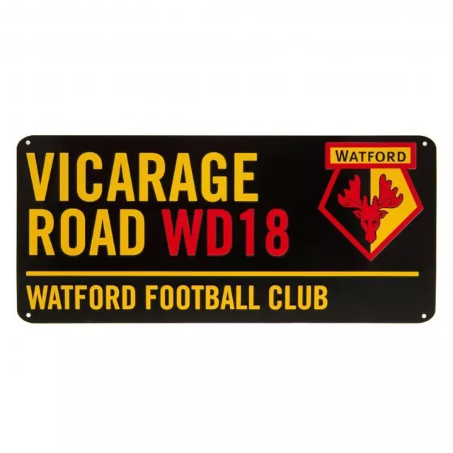 Watford FC Street Sign BK - New Official Club Merchandise