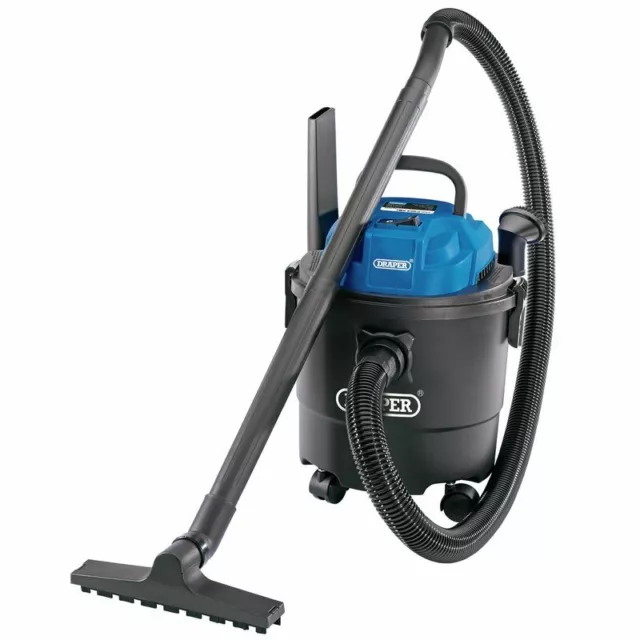Draper Vacuum Cleaner 15L 1250W 230V Wet & Dry Car Valet Home Carpet Clean 90107