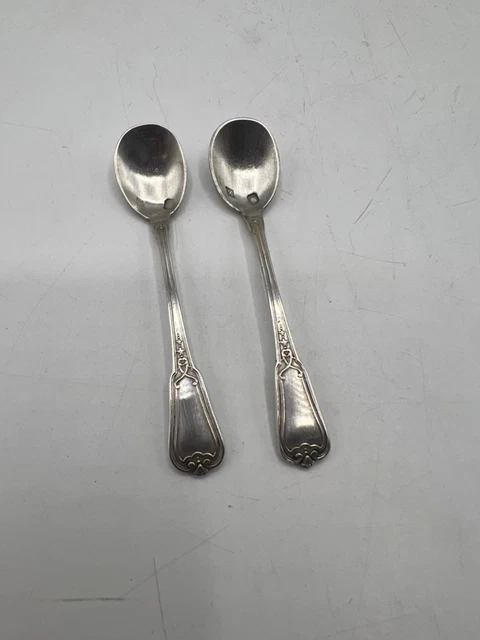 ERCUIS 6 Cuillères / Pelles à Glace En Métal Argenté Modèle EMPIRE 14 Cm Couvert 08 Nh