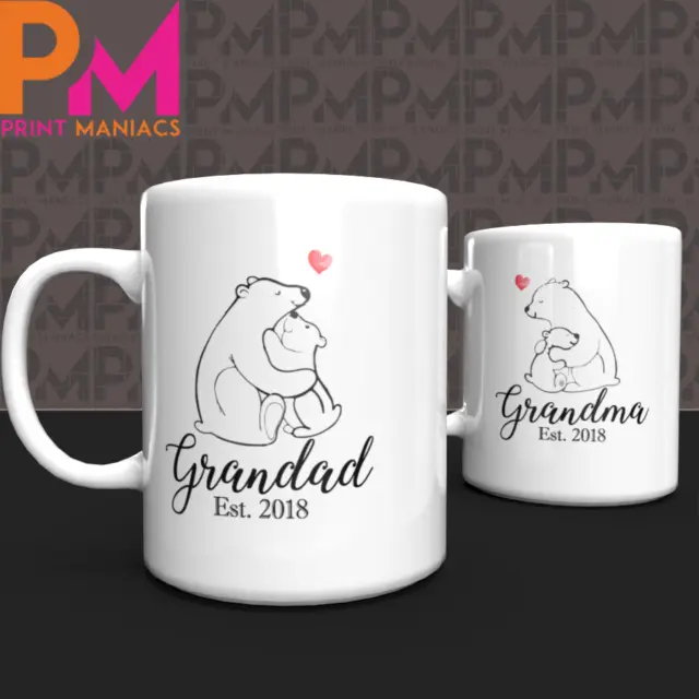 Mug Set Personalised Grandad & Grandma Mummy And Daddy His Her Present Gift