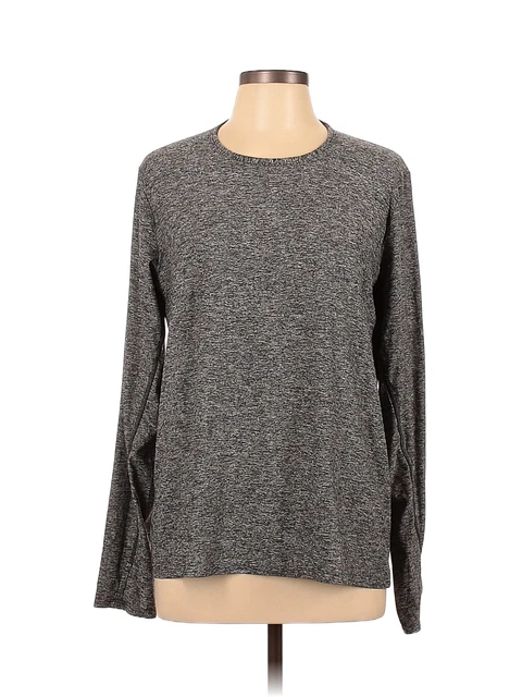 Outdoor Voices Women Gray Active T-Shirt L