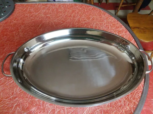 Wolfgang Puck Bistro Collection 15" Oval Casserole Pan 18/10 Stainless Steel 2