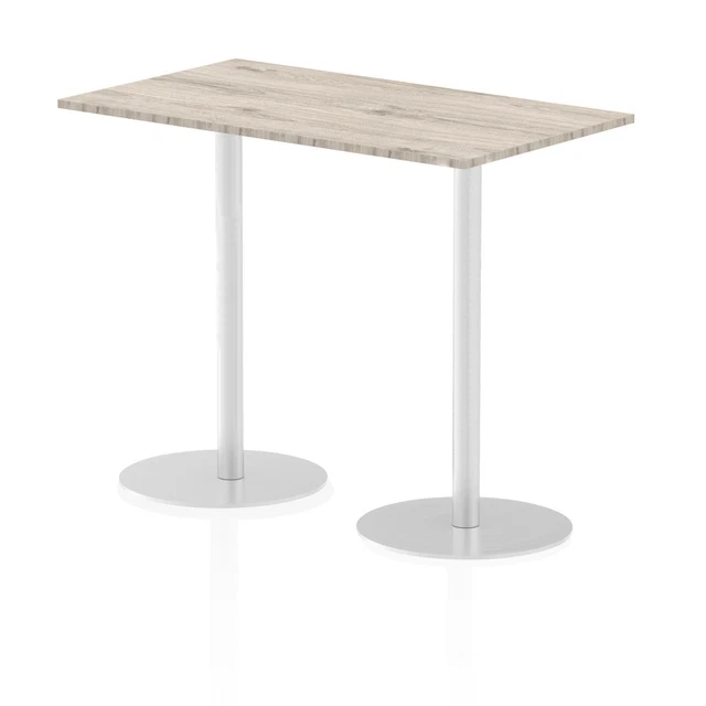 Dynamic Italia 1400 X 800Mm Poseur Rectangular Table Grey Oak Top 1145Mm High Le