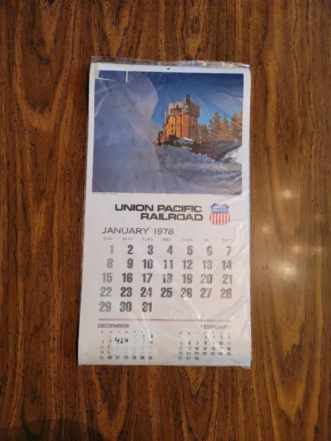 1978 Union Pacific Railroad Advertising Wall Calendar UPRR Vintage  NEW