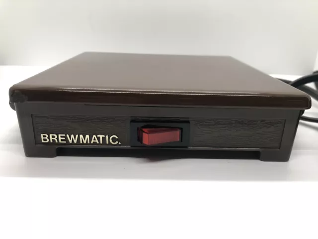 Vintage Brewmatic Coffee Pot Warmer MADE IN USA Model No 1800505 WORKS!