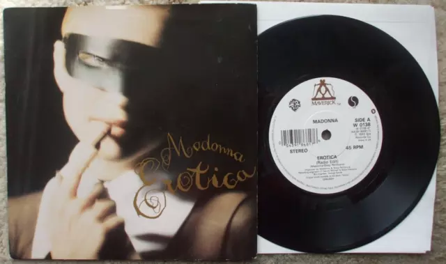 Madonna - Erotica -  UK 45 +  PS - EX- 45