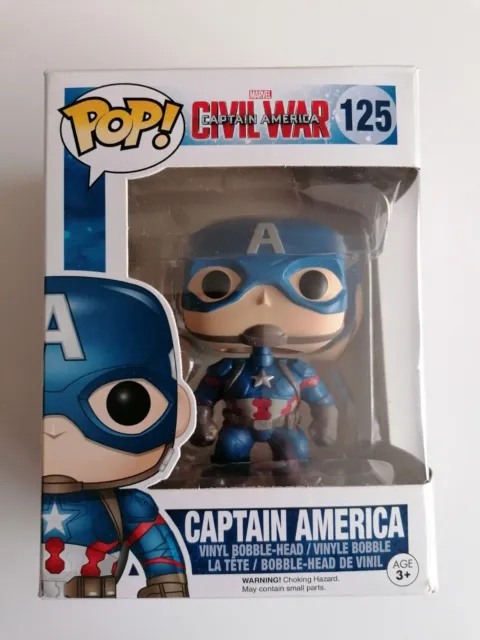 CAPTAIN AMERICA - MARVEL CIVIL WAR - Figurine Funko POP avec boîte n°125