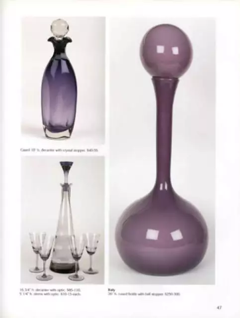 20th Century Purple & Amethyst Art Glass Collector ID Guide incl Blenko Pilgrim 2