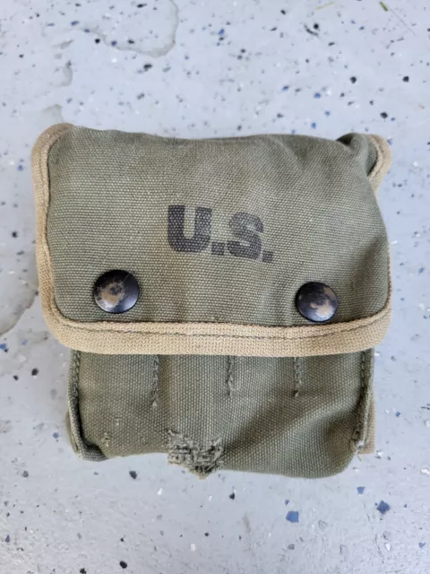 WWII U.S. Army USMC Jungle Canvas First Aid Pouch 1944 Manufacture V.G. *Vintage