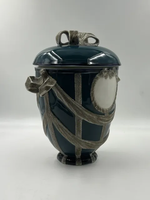 Antike KPM Berlin Porzellan Vase Urne mit partieller CraqueléGlasur Deckelvase 3