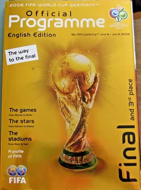 World Cup Final Programme 2006 English Edition