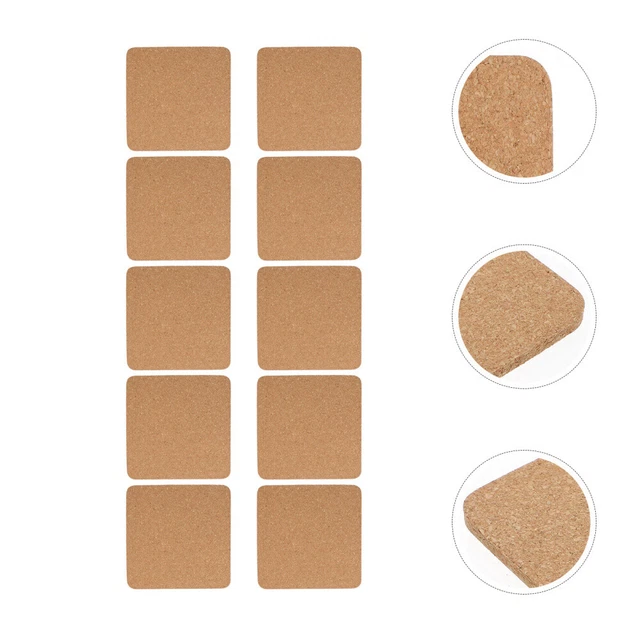10 stücke Durable Korkmaterial Untersetzer Einfache Untersetzer Becher Matten