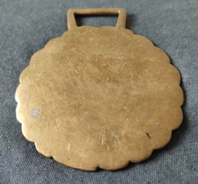 Antique Cast Horse Brass - A Hard To Find Sun Flash With Scalloped Edge