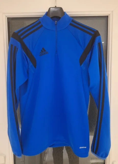 Adidas Climacool Mens Blue & Black Sports Quarter Zip - Size Small