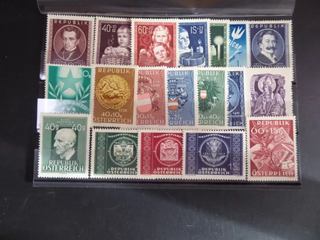 1949 Österreich, Jahrgang kpl., **/MNH, Mi.Nr.929/47, ME 208,-