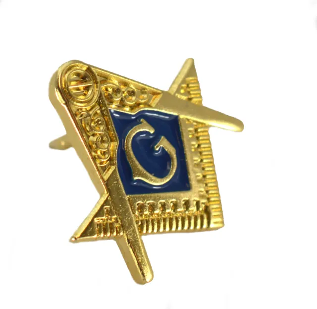 New Masonic Freemason Square & Compass Crest & G Gold Enamel Lapel Pin Badge 3