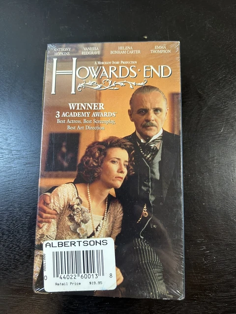 HOWARDS END VHS Anthony Hopkins Helena Bonham Carter Drama Movie Sealed ...
