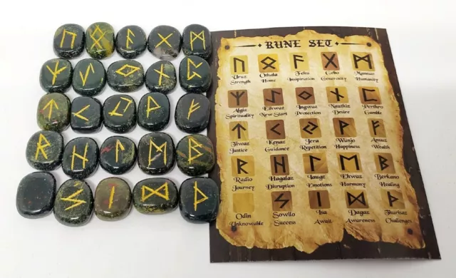 Bloodstone Rune Sets Elder Futhrak Set comes with black Pouch and rune card