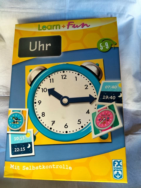 Lernspiel UHR - Learn + Fun 5 - 9 mit Selbstkontrolle Uhrzeit lernen LERNSPIEL