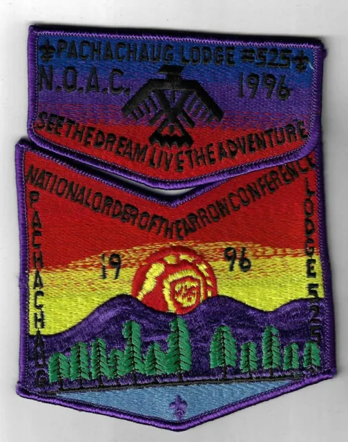 Boy Scout OA 525 Pachachaug Lodge 1996 NOAC Flap Set