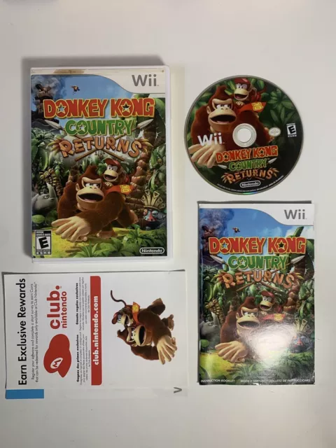 Donkey Kong Country Returns (Nintendo Wii, 2010) CIB Complete w/Manual Tested