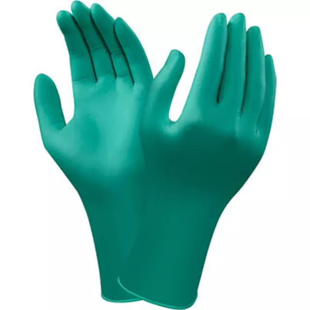 Ansell TouchNTuff 92-605 Green Long-Cuff Nitrile Gloves Size Large