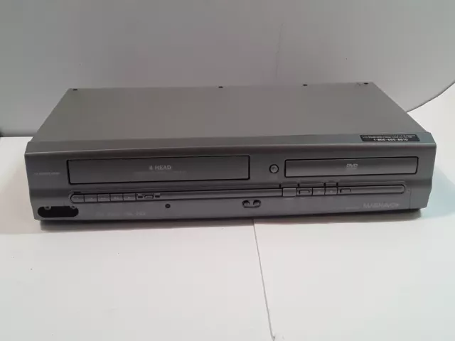 Magnavox MWD2205 DVD VCR VHS Combo Player 4-HEAD Recorder FOR PARTS OR REPAIR