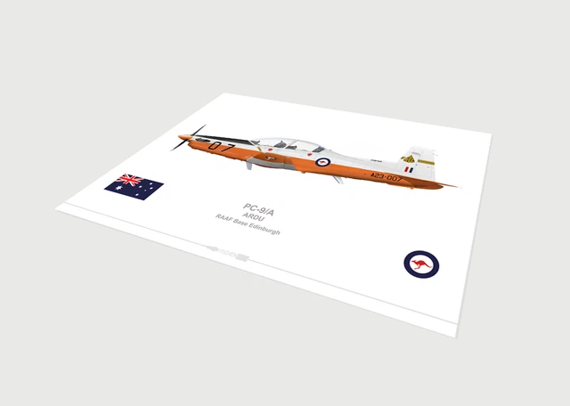WARHEAD ILLUSTRATED PC-9/A ARDU RAAF A23-007 A4 Aircraft Print $16.50 ...