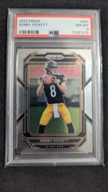 2022 Panini Prizm Kenny Pickett Rookie Card # 301 Graded PSA 8 NM/MT Steelers RC