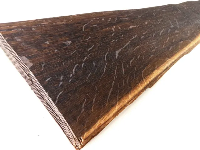 3,06m2 - 6 Blatt RÄUCHER EICHE SPIEGEL FURNIER - Holzplatte Tischplatte Schrank
