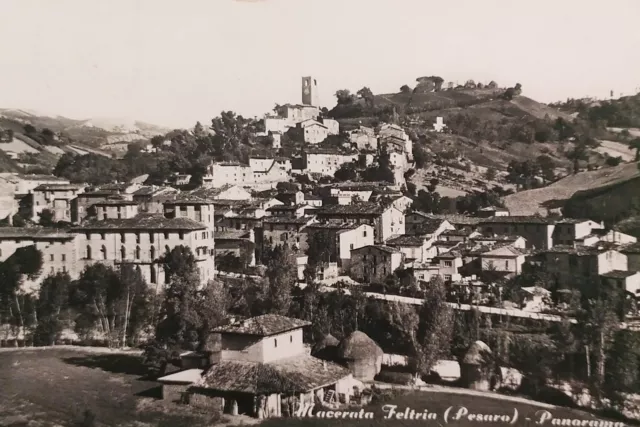 Cartolina - Macerata Feltria ( Pesaro ) - Panorama - 1959